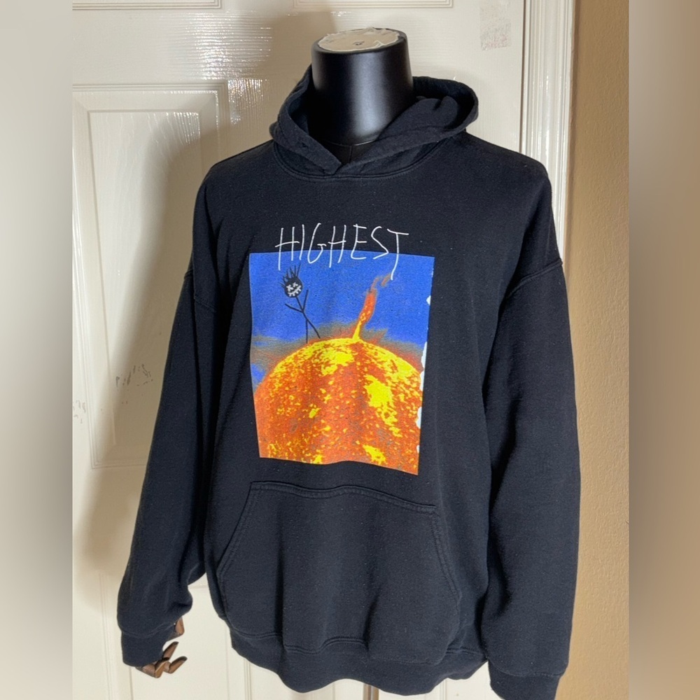 Travis Scott Highest In The Room Sun Hoodie Black (83665-154) Men's Size Large‌